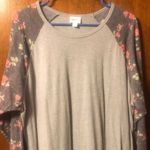 Lularoe 2XL Randy Top Roses Soft